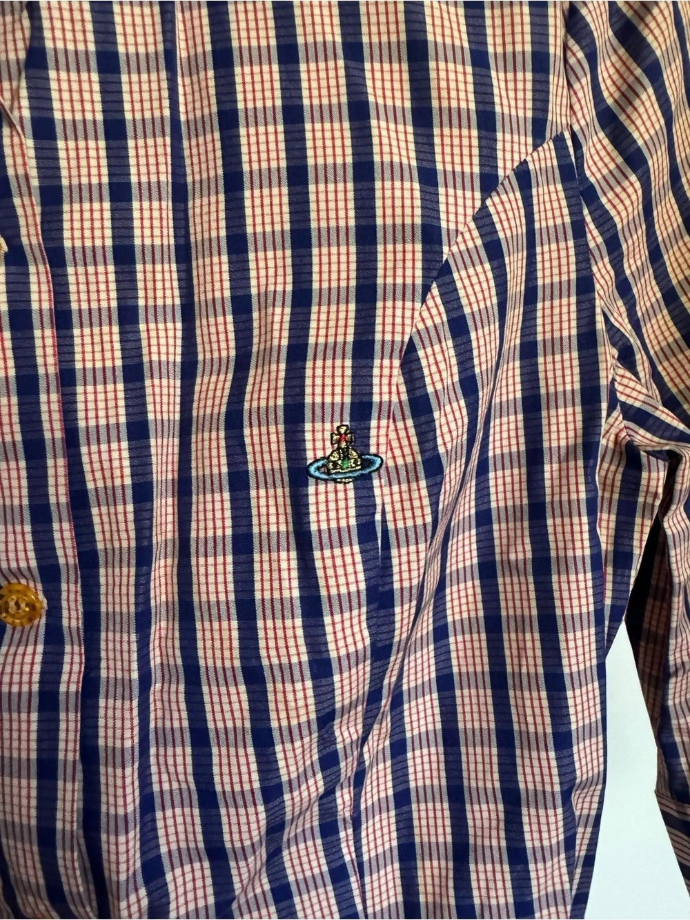 Vintage Vivienne Westwood Plaid Cotton Button Down Size S - Picture 3 of 6